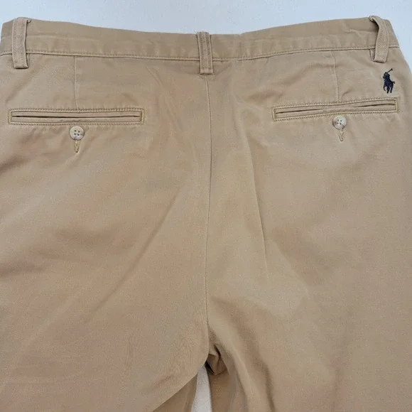 Polo Ralph Lauren Mens 33x30 Brown Preston Straight Mid Rise Trousers Preppy - Picture 4 of 10